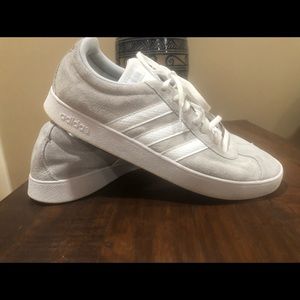 Addidas Originals Gray White Suede Sneakers